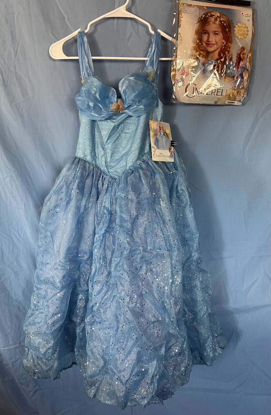 Disney Cinderella Prestige Child Costume w/Wig, Youth Size Medium (7-8)